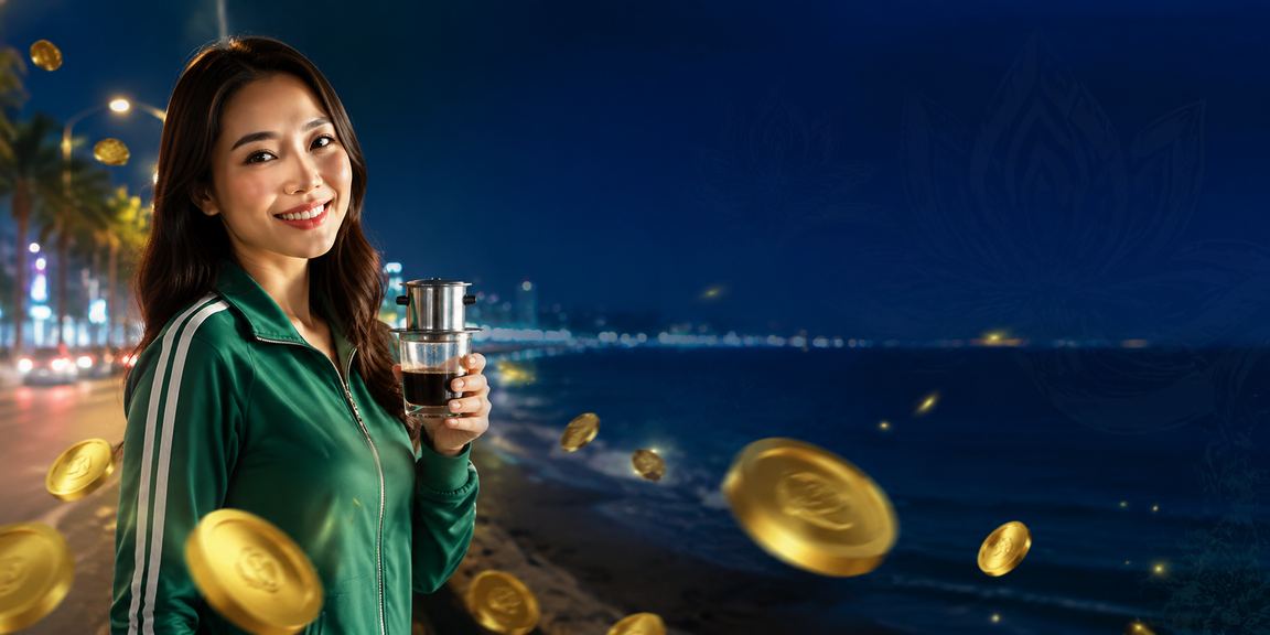 Người chơi tại Phan Thiết thư giãn với cà phê Việt Nam trong khi tham gia live casino trên mobile